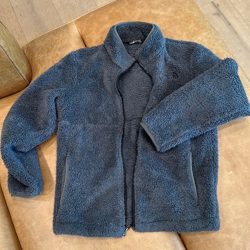 The North Face Charcoal girls M fleece zip up